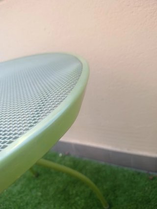 Mesa redonda aluminio verde exterior