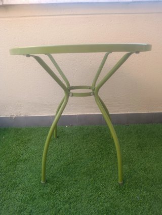 Mesa redonda aluminio verde exterior