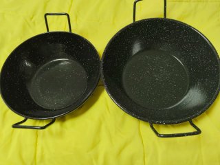 Lote 2 casseruole/padelle smaltate nere