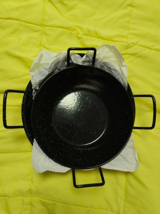 Lote 2 casseruole/padelle smaltate nere