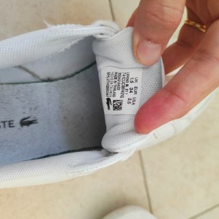Zapatillas Lacoste niño blancas talla 34