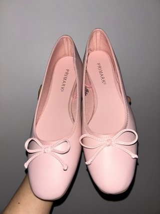 Bailarinas rosas Primark con lazo