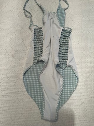 Bañador a cuadros azul y blanco