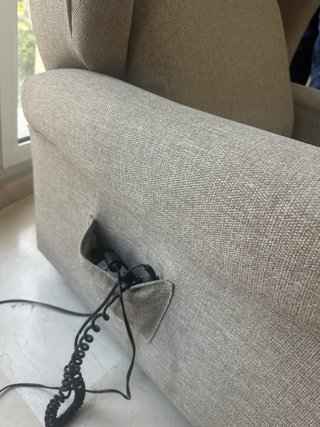 Sillón reclinable eléctrico tela