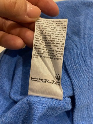 Polo Lacoste Azul Tamanho XS