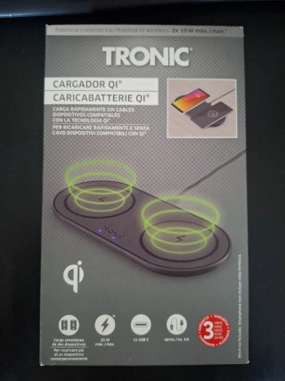 Cargador Doble Inalámbrico Qi Tronic 20W