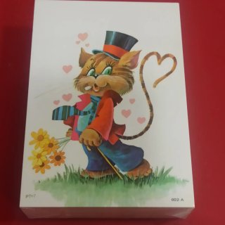 Paquete 100 Tarjetas Vintage nuevas Gatito