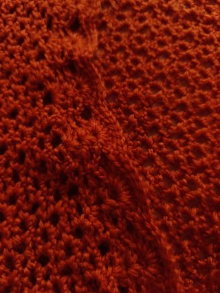 Chaleco crochet lana merino artesanal M/L