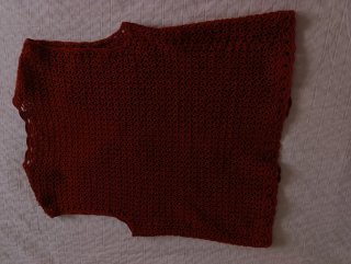 Chaleco crochet lana merino artesanal M/L