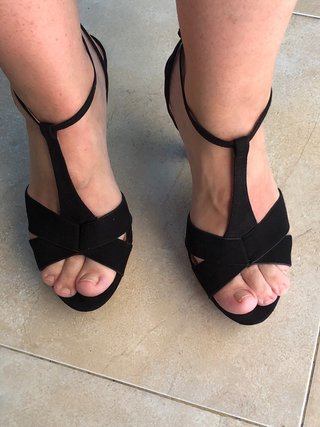 Sandalias de tacón negras