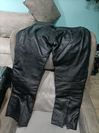 Chaqueta de cuero custom moto
