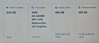 Portátil Samsung AMD 6