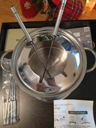 Set de fondue con 6 tenedores