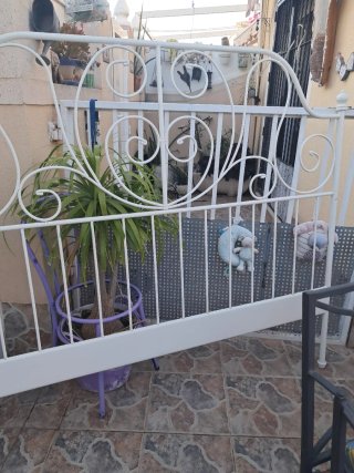 Cabecero de forja blanco