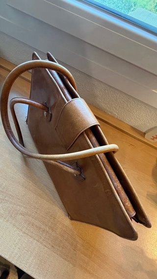 Maletín de cuero marrón vintage