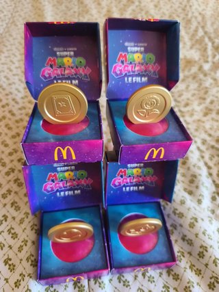 Colección 4 Monedas Super Mario McDonald's