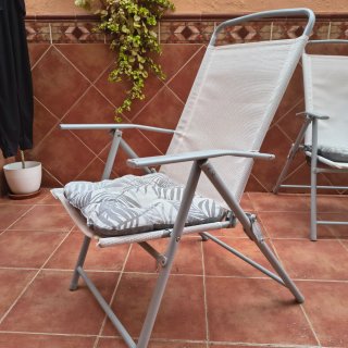 Juego de 4 sillas de jardín plegables