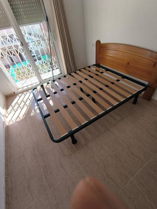 Somier Matrimonio Madera y Metal, de 150x190 cm