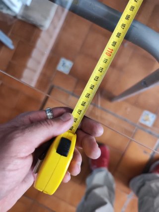 Mesa escritorio cristal y metal