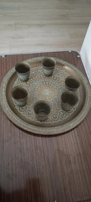 Juego bandeja y vasos marroquíes