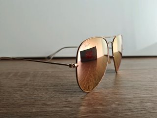 Gafas Ray-Ban Aviator Espejo Rosa Dorado