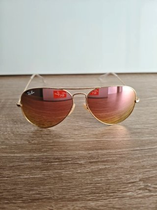 Gafas Ray-Ban Aviator Espejo Rosa Dorado