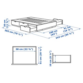 Cama IKEA Nordli 160x200cm