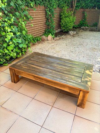 Mesa de centro de acacia para exterior