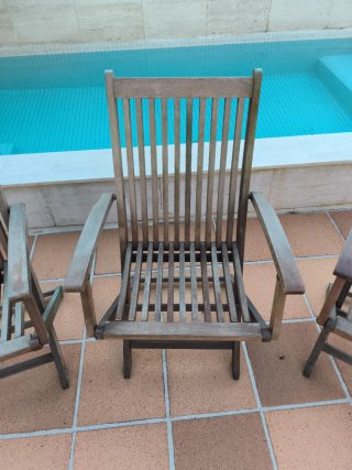 6 Sillones de Madera Exterior Horsington. 40€ c/u