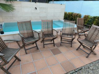 6 Sillones de Madera Exterior Horsington. 40€ c/u