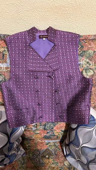 Chaleco fallero llorca morado talla 16