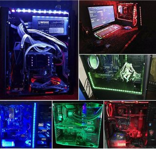 Tira LED RGB para PC con imán