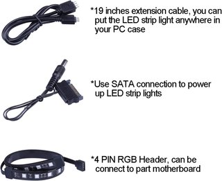 Tira LED RGB para PC con imán
