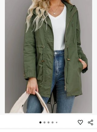 Chaqueta verde mujer entretiempo