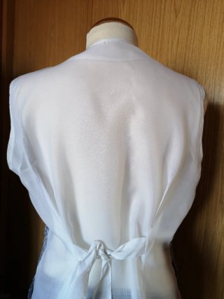 Traje verano top y pantalón azul y blanco talla M