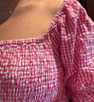 Vestido rosa cuadros talla 36