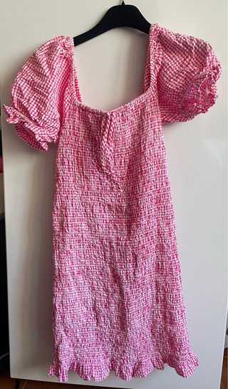Vestido rosa cuadros talla 36