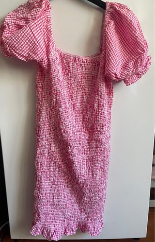 Vestido rosa cuadros talla 36