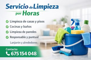 Ofrezco servicios de limpieza por horas en Lanjaró