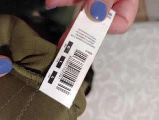 Vestido negro y verde militar