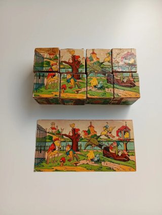 Puzzle muy antiguo de cubos