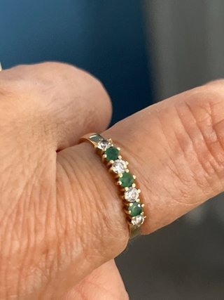 Sortija Oro 18 Kl Esmeraldas y Diamantes