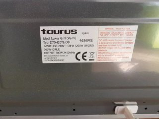 Microondas Taurus plateado