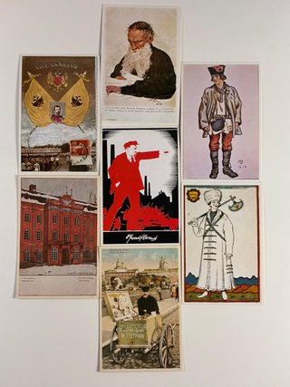 7 Postales Vintage Rusia URSS Zarista Lenin
