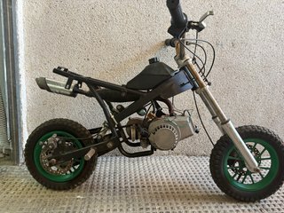 Minimoto Infantil Negra y Verde