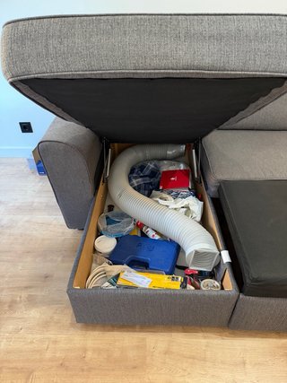 Sofá Cama Chaiselongue con canapé - Gris 3 Plazas