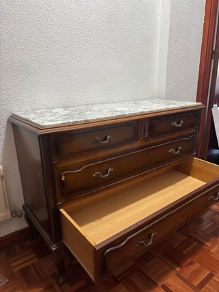Cómoda antigua mármol y madera 100%