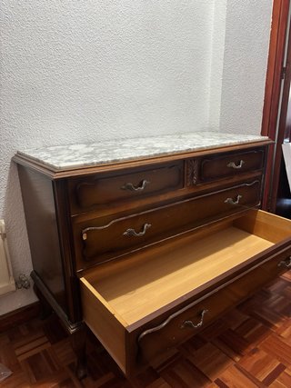 Cómoda antigua mármol y madera 100%