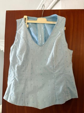 Traje de flamenca azul
