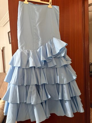 Traje de flamenca azul